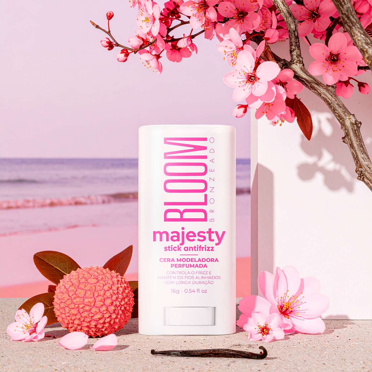 Stick Antifrizz Majesty – Cera Modeladora Pefumada com Proteção Térmica – 16g