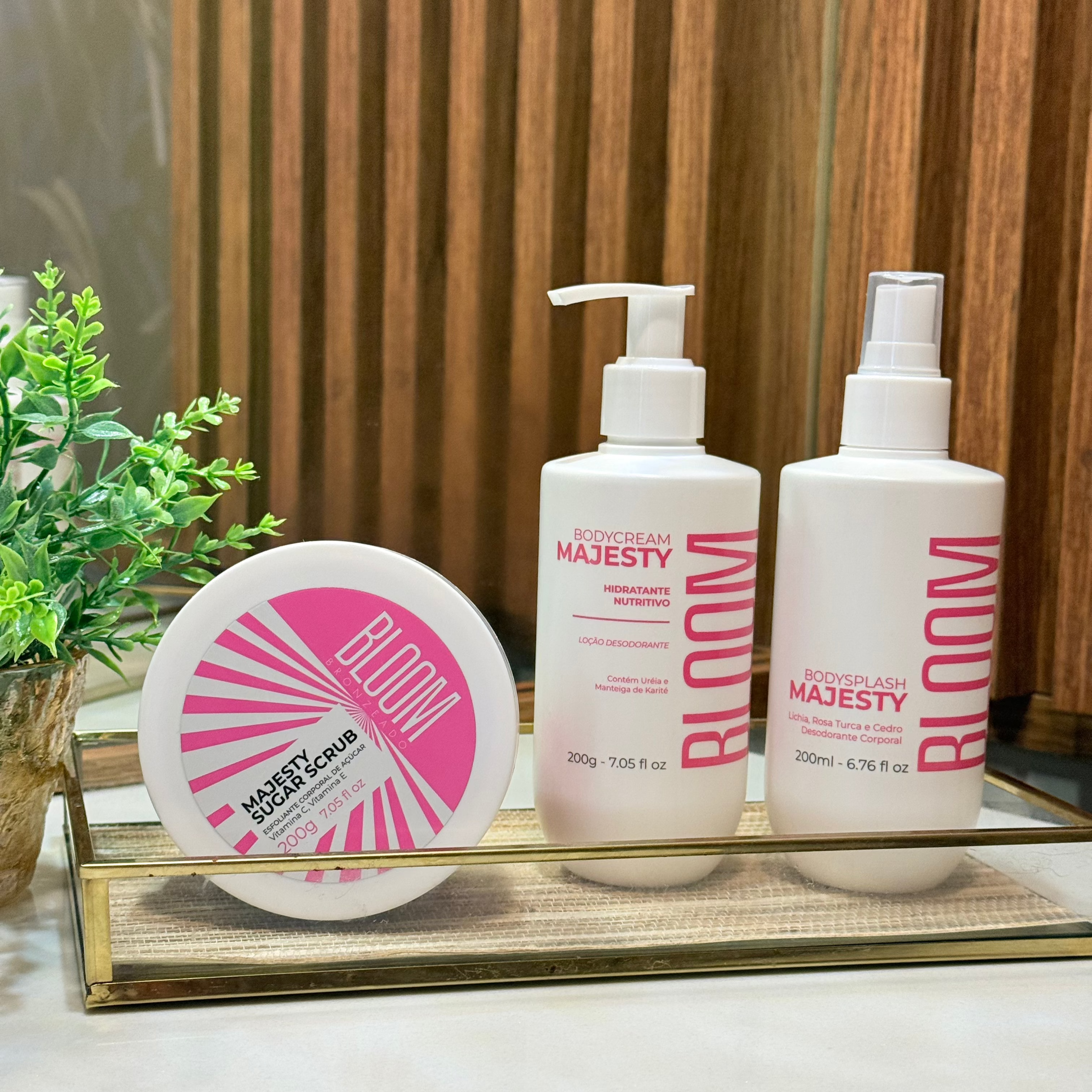 Kit Esfoliante, Body Cream e Body Splash Majesty