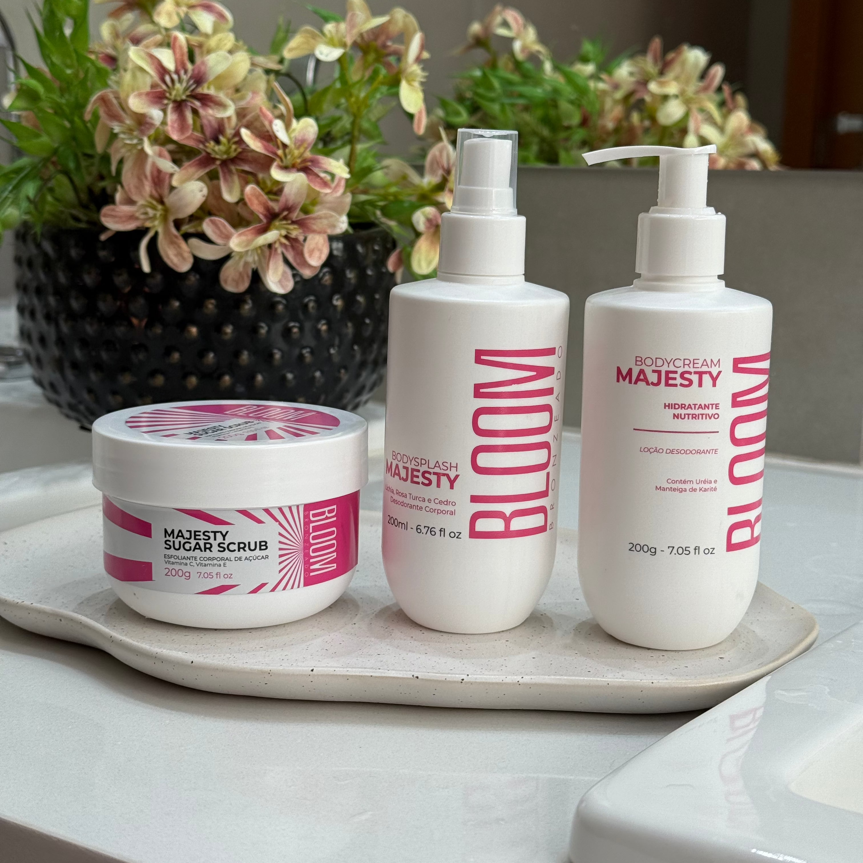 Kit Esfoliante, Body Cream e Body Splash Majesty