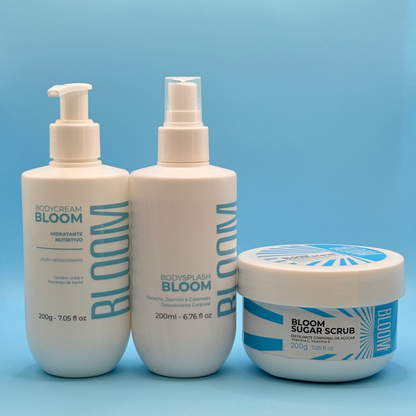 Kit Esfoliante, Body Cream e Body Splash Bloom
