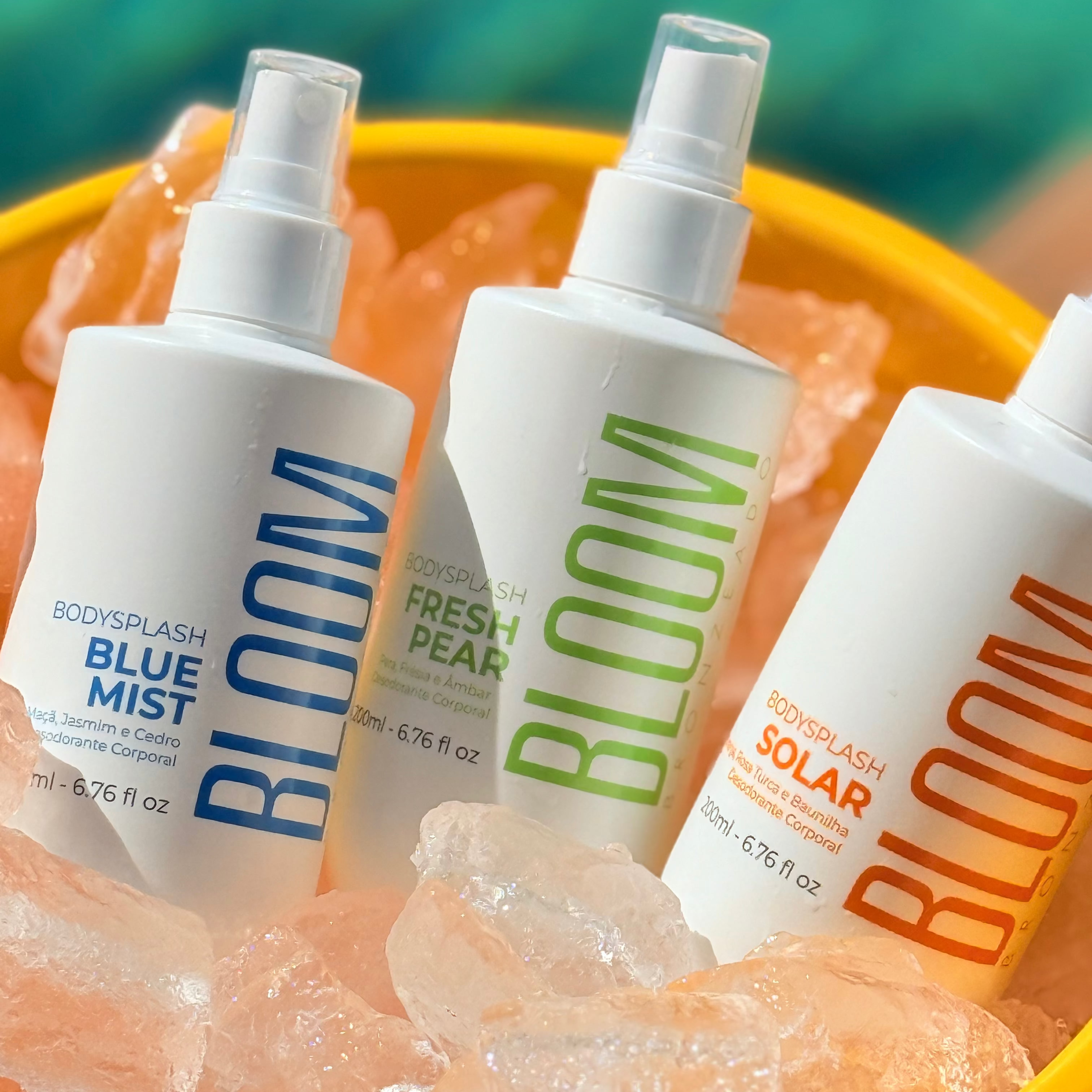 Kit 3 Body Splash Desodorante Colônia 200ml - Solar, Fresh Pear e Blue Mist