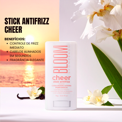 Stick Antifrizz Cheer – Cera Modeladora Pefumada com Proteção Térmica – 16g